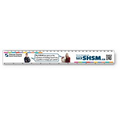 .040 Clear Plastic Rulers, InkJet Full Color + white. Round corners